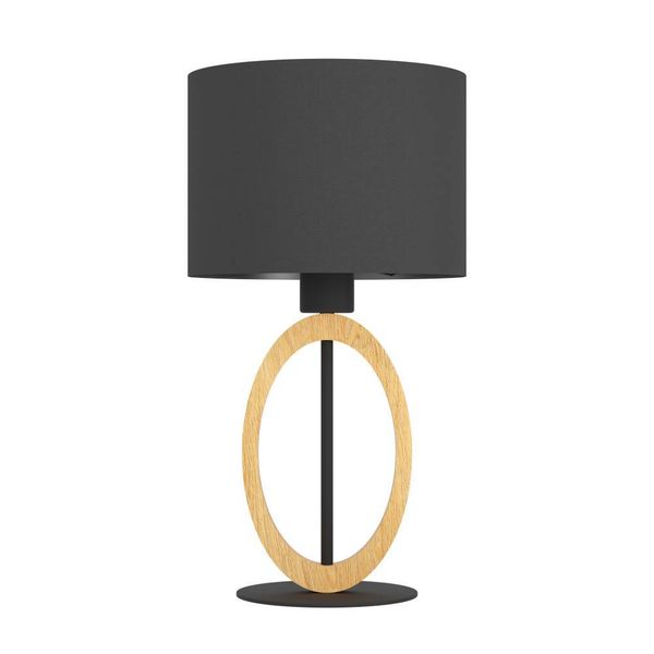 Eglo 43569 BASILDON 1 E27 Tischleuchte Ø230mm Schwarz Braun