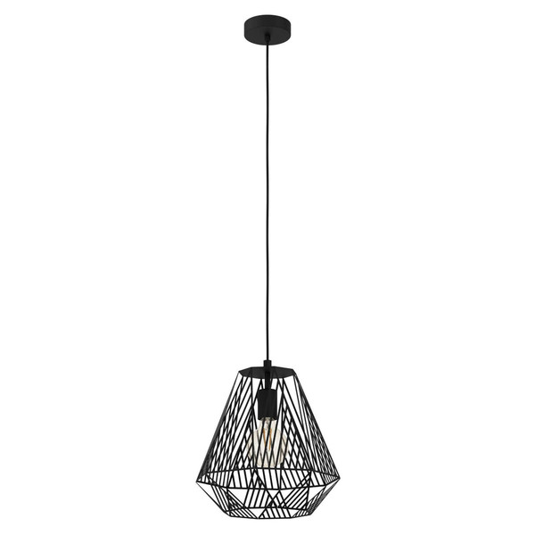 Eglo Pendelleuchte Stype E27 Schwarz Stahl Ø33cm 43692