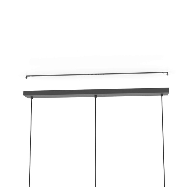 Eglo Pendelleuchte Grizedale 3-flammig E27 Schwarz Messing Stahl 96x26cm 43886