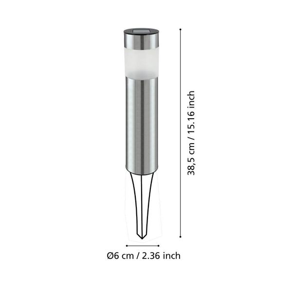 Eglo 48494 Z_SOLAR LED 6-fach Gartenleuchte 6x0,06W Ø60mm Edelstahl Weiss