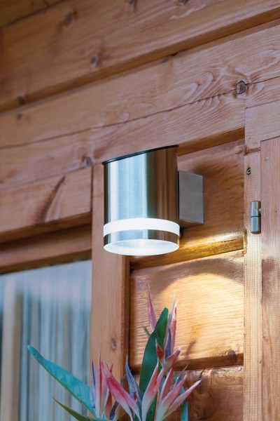 Eglo 48496 LED Wandleuchte Edelstahl Solarbetrieb mit Schalter