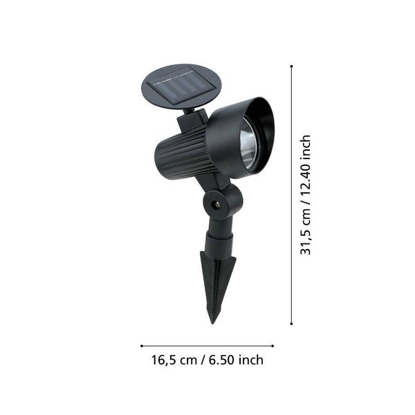 Eglo 48504 Z_SOLAR LED 34-fach Gartenleuchte 3x 4x0,06W 165x95mm Schwarz