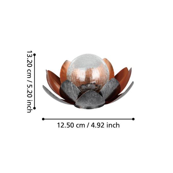 Eglo 48931 SOLAR LED Außen-Gartenleuchte 1x0,06W Ø200mm Brüniert IP44