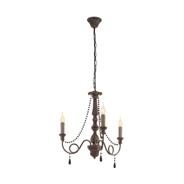 Eglo 49821 Colchester Hängeleuchte 3x E14 taupe antik
