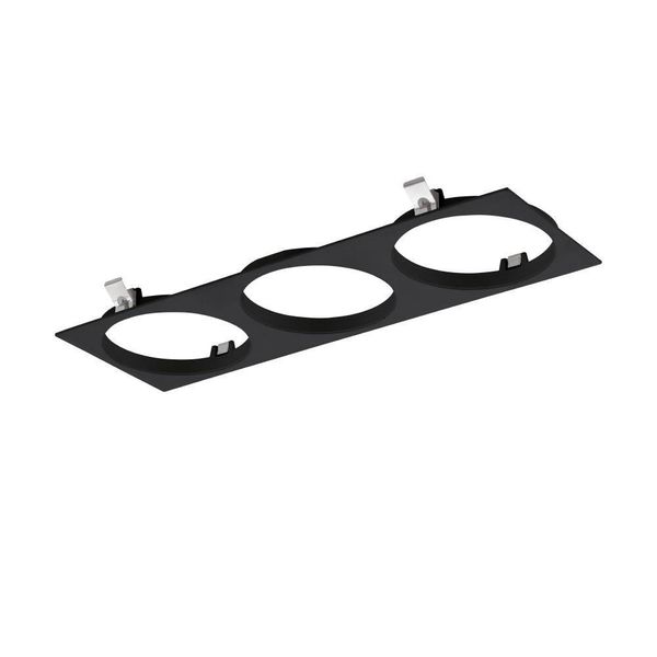 Eglo 60884 IN82/3SQ Einbaurahmen 3 eckig Schwarz, Chrom