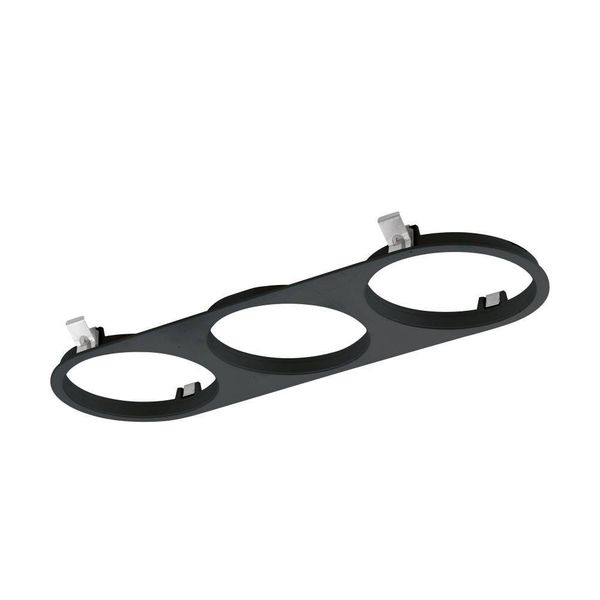 Eglo 60897 IN82/3 Einbaurahmen 3 rund Schwarz, Chrom