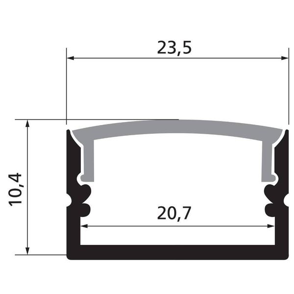 Eglo 63835 RAVELO Aufbauschiene 1000x24mm Weiss