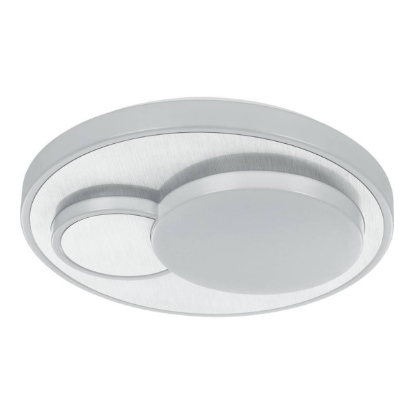 Eglo 75664 LEPRESO LED Deckenleuchte 19,5W Ø385mm Weiss Alu-Gebürste Warmweiss