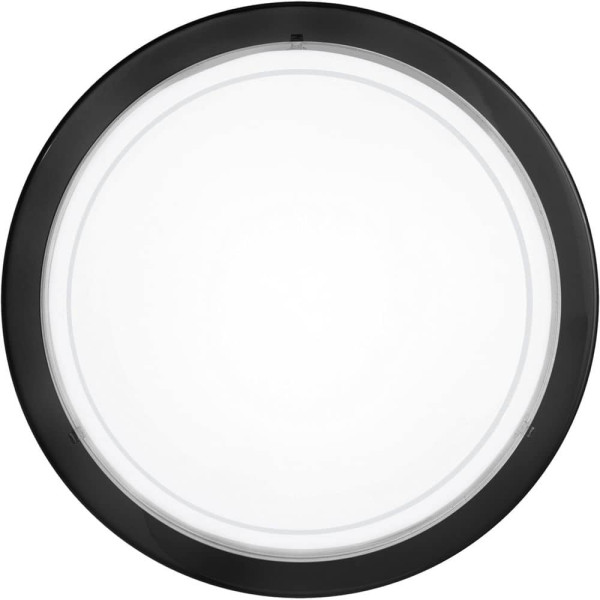 Eglo 83159 Planet 1 Wandleuchte / Deckenleuchte E27 Stahl schwarz weiss klar