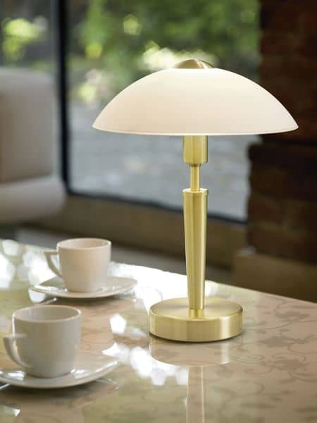 Eglo 87254 Solo 1 Tischleuchte E14 Stahl messing Touchdimmer