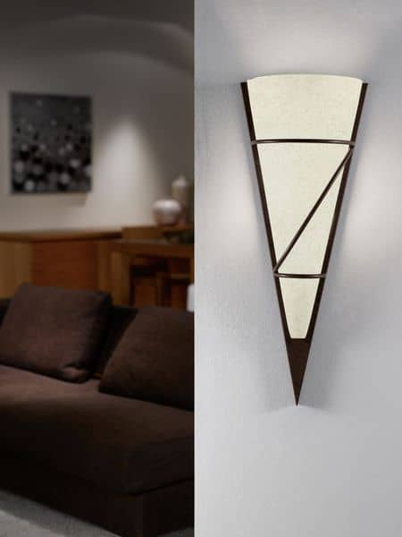 Eglo 87793 Pascal 1 Wandleuchte E14 Stahl antik-braun beige