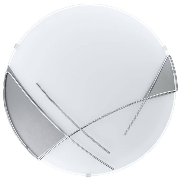 Eglo 89758 Raya Wandleuchte / Deckenleuchte E27 Stahl weiss chrom silber