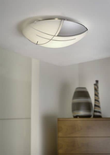 Eglo 89758 Raya Wandleuchte / Deckenleuchte E27 Stahl weiss chrom silber