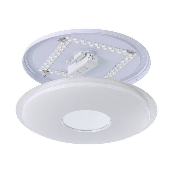 Eglo 900005 LANCIANO-Z LED 4-fach Deckenleuchte 4x11,2W Ø560mm Weiss Chrom steuerbare Lichtfarbe dimmbar