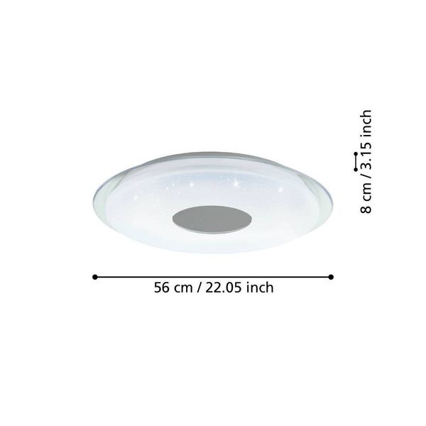 Eglo 900005 LANCIANO-Z LED 4-fach Deckenleuchte 4x11,2W Ø560mm Weiss Chrom steuerbare Lichtfarbe dimmbar