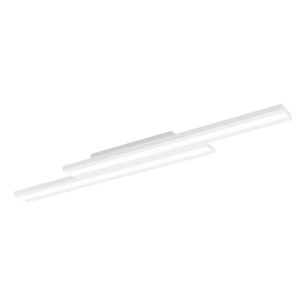 Eglo LED Deckenleuchte Saliteras-Z Smart 2-flammig dimmbar 2x 10,2W RGB CCT warm-/tageslichtweiss 2700-6500K Zigbee Weiss Stahl 116x16cm 900022
