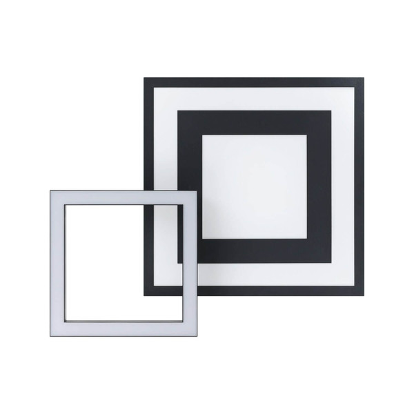 Eglo LED Deckenleuchte Savatarila-Z Smart dimmbar 21,6W RGB CCT warm-/tageslichtweiss 2700-6500K Zigbee Schwarz Stahl 45x45cm 900025