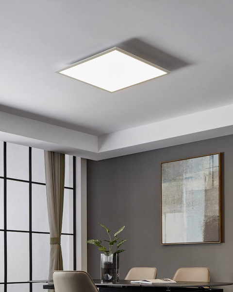 Eglo LED Deckenleuchte Salobrena-Z Smart dimmbar 33W CCT warm-/tageslichtweiss 2700-6500K Zigbee Weiss Aluminium 59,5x59,5cm 900046