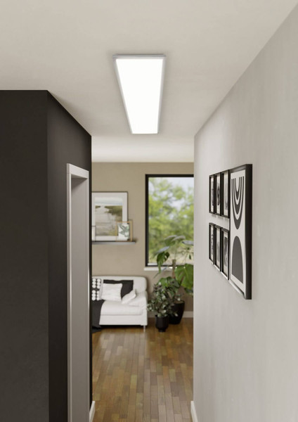 Eglo LED Deckenleuchte Salobrena-Z Smart dimmbar 33,5W CCT warm-/tageslichtweiss 2700-6500K Zigbee Weiss Aluminium 120x30cm 900047