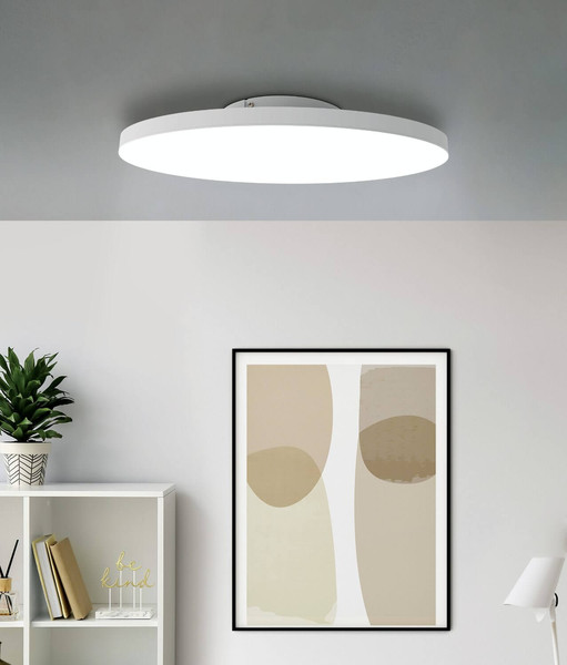 Eglo LED Deckenleuchte Turcona-Z Smart dimmbar 34,2W RGB CCT warm-/tageslichtweiss 2700-6500K Zigbee Weiss Stahl Aluminium Ø60cm 900056