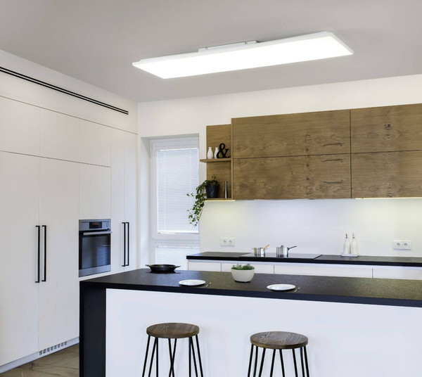 Eglo LED Deckenleuchte Turcona-Z Smart 3-flammig dimmbar 3x 10,6W RGB CCT warm-/tageslichtweiss 2700-6500K Zigbee Weiss Stahl Aluminium 120x30cm 900061