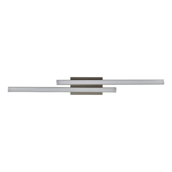 Eglo LED Deckenleuchte Fraioli-Z Smart 2-flammig dimmbar 2x 17W RGB CCT warm-/tageslichtweiss 2700-6500K Zigbee Nickel-matt Aluminium 105,5x12cm 900076