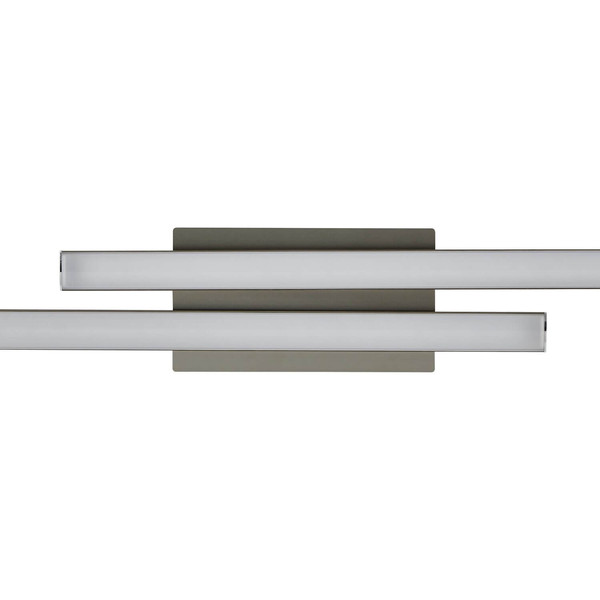 Eglo LED Deckenleuchte Fraioli-Z Smart 2-flammig dimmbar 2x 17W RGB CCT warm-/tageslichtweiss 2700-6500K Zigbee Nickel-matt Aluminium 105,5x12cm 900076
