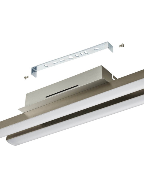 Eglo LED Deckenleuchte Fraioli-Z Smart 2-flammig dimmbar 2x 17W RGB CCT warm-/tageslichtweiss 2700-6500K Zigbee Nickel-matt Aluminium 105,5x12cm 900076