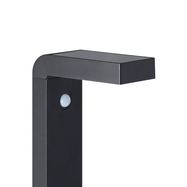 Eglo LED Solar-Stehleuchte Baracconi 18-flammig 18x 0,2W Bewegungsmelder IP44 Schwarz Satiniert Aluminium 80cm 900246