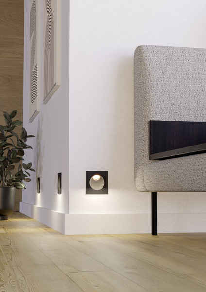 Eglo LED Einbauspot Zarate 2W warmweiss 3000K Schwarz Aluguss 8x8cm 900251
