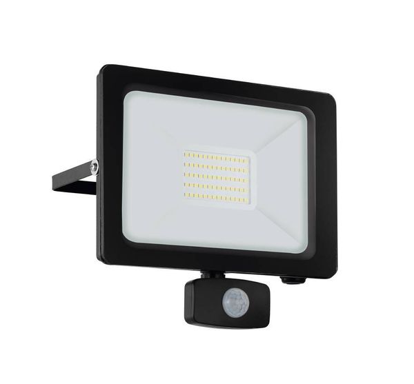 Eglo 900257 FAEDO 3 LED Außen-Wand-/Deckenleuchte 102W Sensor Schwarz Tageslichtweiss IP44