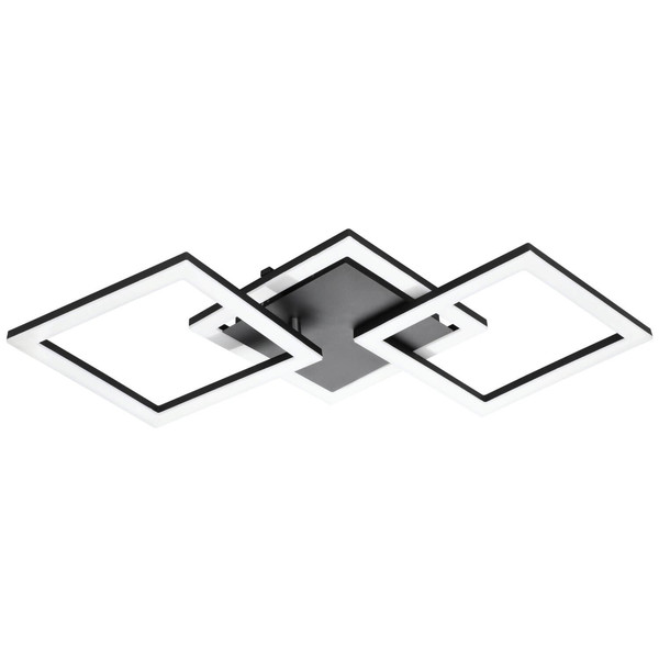 Eglo LED Deckenleuchte Paranday-Z Smart dimmbar 26,4W CCT warm-/tageslichtweiss 2700-6500K Zigbee Schwarz Stahl 65x31cm 900317