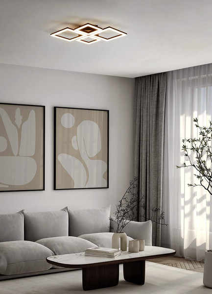 Eglo LED Deckenleuchte Paranday-Z Smart dimmbar 32W CCT warm-/tageslichtweiss 2700-6500K Zigbee Schwarz Stahl 47x43cm 900318