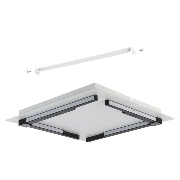 Eglo 900329 ZAMPOTE LED Deckenleuchte 25W 380x380mm Weiss Schwarz 3-step dimming warmweiss dimmbar