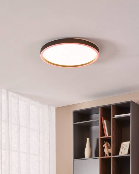 Eglo 900412 MONTEMORELOS-Z LED Deckenleuchte 34,5W Ø570mm Schwarz Weiss steuerbare Lichtfarbe dimmbar