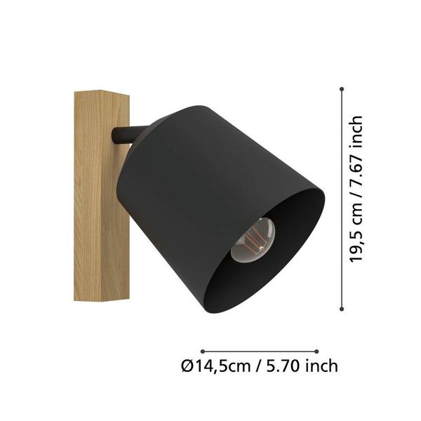 Eglo 900434 COTORRO E27 Wandleuchte Braun Schwarz