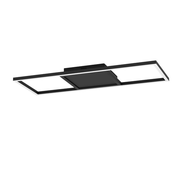 Eglo LED Deckenleuchte Calagrano-Z Smart dimmbar 21W RGB CCT warm-/tageslichtweiss 2700-6500K Zigbee Schwarz Aluminium Stahl 66x22cm 900566