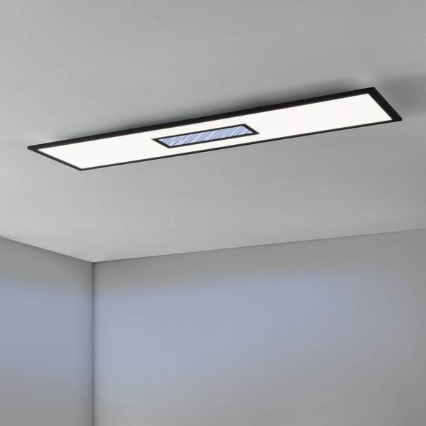 Eglo 900573 BORDONARA LED Deckenleuchte 35W 1195x295mm Schwarz Weiss Fernbedienung RGB steuerbare Lichtfarbe dimmbar
