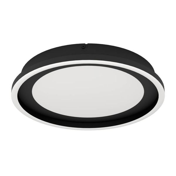 Eglo 900601 CALAGRANO LED Deckenleuchte 11,5W, 10W Ø380mm Schwarz Weiss Fernbedienung steuerbare Lichtfarbe dimmbar
