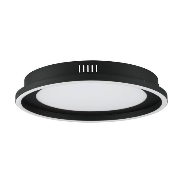 Eglo 900601 CALAGRANO LED Deckenleuchte 11,5W, 10W Ø380mm Schwarz Weiss Fernbedienung steuerbare Lichtfarbe dimmbar