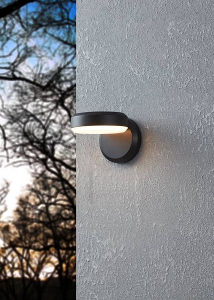 Eglo 900673 FORNACI LED Außen-Wand-/Deckenleuchte 8,7W Schwarz Weiss Warmweiss IP54