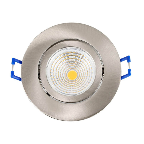 Eglo LED Einbauspot Saliceto 3-flammig dimmbar 3x 4,8W warmweiss 2700K Nickel-matt Aluminium Ø9cm 900746