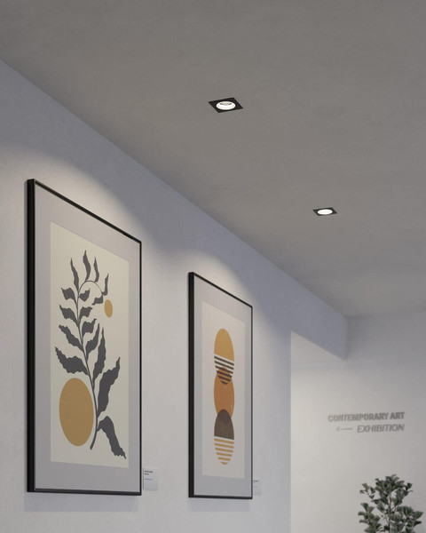 Eglo LED Spot Carosso-Z Smart dimmbar 4,7W RGB CCT warm-/tageslichtweiss 2700-6500K Zigbee Schwarz Aluminium 9x9cm 900763