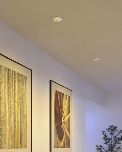 Eglo LED Spot Carosso-Z Smart dimmbar 4,7W RGB CCT warm-/tageslichtweiss 2700-6500K Zigbee Weiss Aluminium 9x9cm 900765