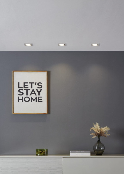 Eglo LED Spot Carosso-Z Smart dimmbar 4,7W RGB CCT warm-/tageslichtweiss 2700-6500K Zigbee Weiss Aluminium 9x9cm 900765
