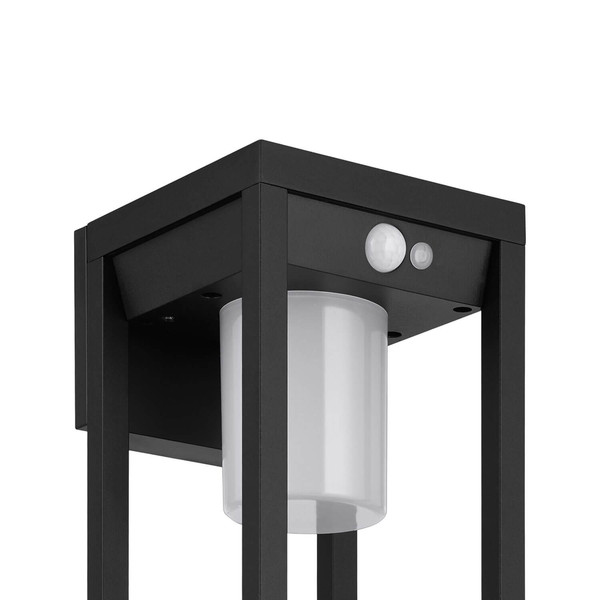 Eglo LED Solar-Wandleuchte Martano 3,7W neutralweiss 4000K Bewegungsmelder IP44 Schwarz Aluminium mit Sensor 27x18cm 900804
