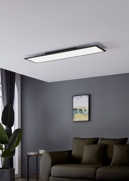 Eglo LED Deckenleuchte Salobrena 1 33W neutralweiss 4000K Schwarz Aluminium Stahl 120x30cm 900821
