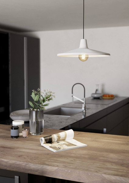 Eglo Pendelleuchte Miniere E27 Schwarz Grau Stahl Ø42cm 900833