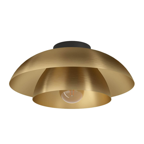 Eglo Deckenleuchte Cenciara E27 Schwarz Messing-gebürstet Gold Stahl Ø40cm 900848