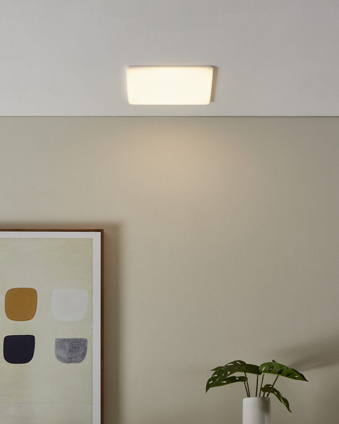 Eglo LED Einbauspot Rapita 18W warmweiss 3000K IP65 Weiss Aluminium 21,5x21,5cm 900969